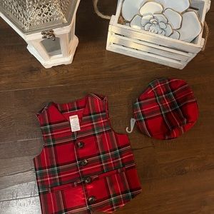 Holiday vest and hat
